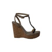 Pre-owned Suede sandals Jimmy Choo Pre-owned , Gray , Dames