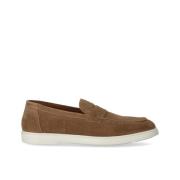 Bruine Suede Adler Loafer Doucal's , Brown , Heren