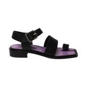 Pre-owned Leather sandals Maison Margiela Pre-owned , Black , Dames