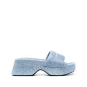 Met hak Float Slide Alexander Wang , Blue , Dames