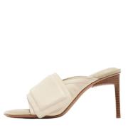 Pre-owned Leather sandals Jacquemus Pre-owned , Beige , Dames