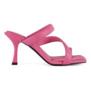 Leren hoge hak sandalen Fabi , Pink , Dames
