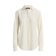Klassieke Witte Overhemd Ralph Lauren , White , Dames