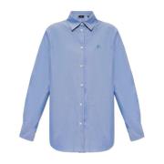 Katoenen shirt met logo Etro , Blue , Dames