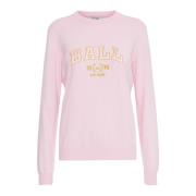 Round-neck Knitwear Ball , Pink , Dames