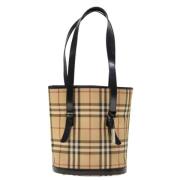 Pre-owned Canvas shoulder-bags Burberry Vintage , Beige , Dames