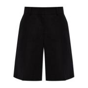 Plooi-voorkant shorts Casablanca , Black , Dames