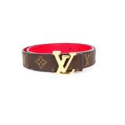 Pre-owned Leather belts Louis Vuitton Vintage , Brown , Dames