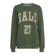 Luxe Sweatshirt Hunter Stijl Ball , Green , Dames