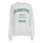 L. Smith Sweatshirt Wit Melange Ball , Gray , Dames