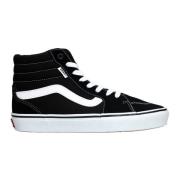 Stijlvolle hoge leren sneaker Vans , Black , Dames