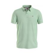 Slim Flag Polo Opal Green Tommy Jeans , Green , Heren