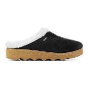 Zwarte Pantoffels Suede Rohde , Black , Dames