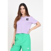 Dames Lila Korte Taille T-shirt The North Face , Purple , Dames