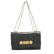 Pre-owned Leather shoulder-bags Versace Pre-owned , Black , Dames