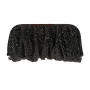 Jet Black Venus Grande Clutch Tas Benedetta Bruzziches , Black , Dames