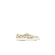 Beige Canvas Sneakers met CH Sole Carolina Herrera , Beige , Dames