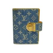 Pre-owned Leather home-office Louis Vuitton Vintage , Blue , Dames