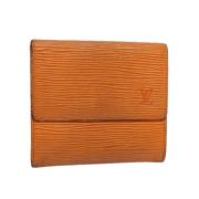 Pre-owned Leather wallets Louis Vuitton Vintage , Orange , Dames