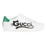 Ace kitten-logo lage sneakers Gucci , White , Dames