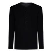 Stijlvolle Zwarte Longsleeve Top voor Heren Tom Ford , Black , Heren