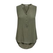 Sleeveless Tops Only , Green , Dames