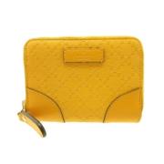 Pre-owned Canvas wallets Gucci Vintage , Yellow , Dames