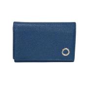 Pre-owned Leather wallets Bvlgari Vintage , Blue , Unisex
