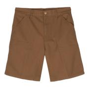 Dubbele Knie Short in Hamilton Bruin Carhartt Wip , Brown , Heren