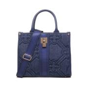 Tote Bags V73 , Blue , Dames