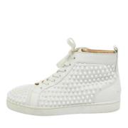 Pre-owned Leather sneakers Christian Louboutin Pre-owned , White , Her...