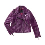 Leather Jackets Blauer , Purple , Dames