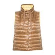 Gewatteerde Puffer Vest voor Stijlvolle Look Herno , Brown , Dames