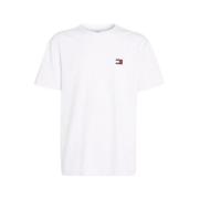 T-Shirt- TJM REG Badge TEE EXT Tommy Jeans , White , Heren