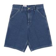 Blauwe Stone Washed Simple Shorts Carhartt Wip , Blue , Heren