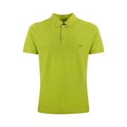 Bicolor Polo Shirt met Dubbele Kraag Fay , Green , Heren