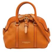 Pre-owned Leather handbags Burberry Vintage , Orange , Dames