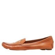 Pre-owned Leather flats Dior Vintage , Orange , Dames