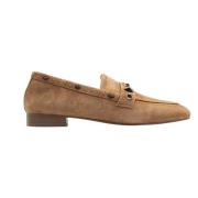 Suzanna Loafers Cognac Suede Studs Toral , Brown , Dames