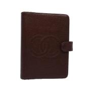 Pre-owned Leather wallets Chanel Vintage , Brown , Dames