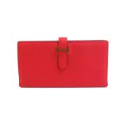 Pre-owned Leather wallets Hermès Vintage , Red , Unisex