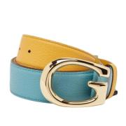 Pre-owned Leather belts Gucci Vintage , Blue , Dames