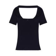 T-Shirts Courrèges , Black , Dames