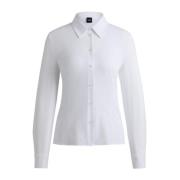 Extra Slim Fit Dobby Italiaanse Blouse Hugo Boss , White , Dames