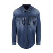 Denim Shirts Dsquared2 , Blue , Heren