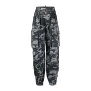 Tapered Trousers Dsquared2 , Black , Dames