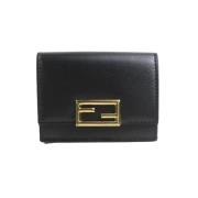 Pre-owned Leather wallets Fendi Vintage , Black , Unisex