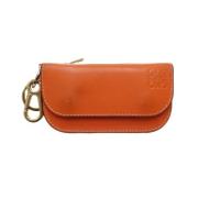 Pre-owned Leather wallets Loewe Pre-owned , Orange , Unisex