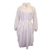 Pre-owned Polyester dresses Loewe Pre-owned , White , Dames
