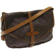 Pre-owned Canvas louis-vuitton-bags Louis Vuitton Vintage , Brown , Da...